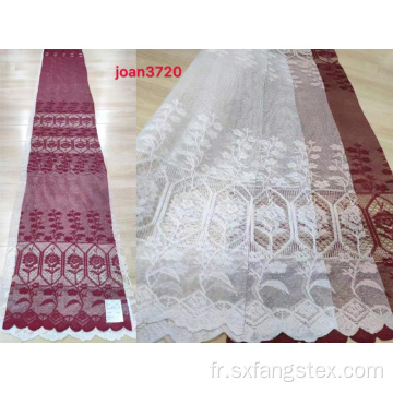 Tissu de rideau de tricotage de maille de chaîne de dentelle bon marché de Shaoxing